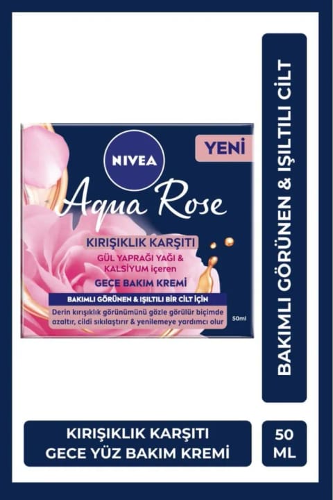 NIVEA Aqua Rose کرم شب ضد چروک صورت
