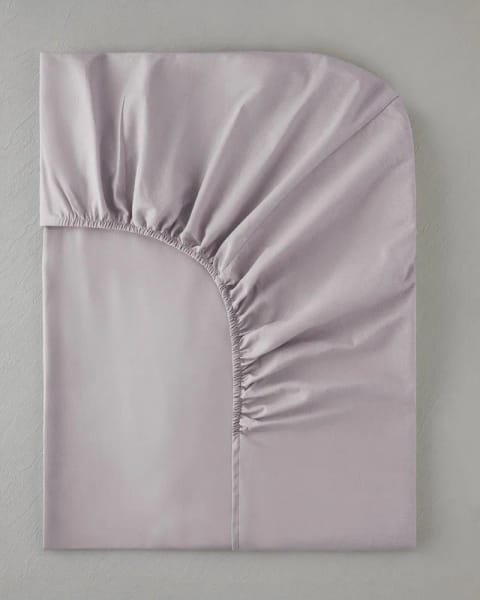 ملحفه کشدار دو نفره نخی Novella Premium 160x200 سانتی‌متر یاسی