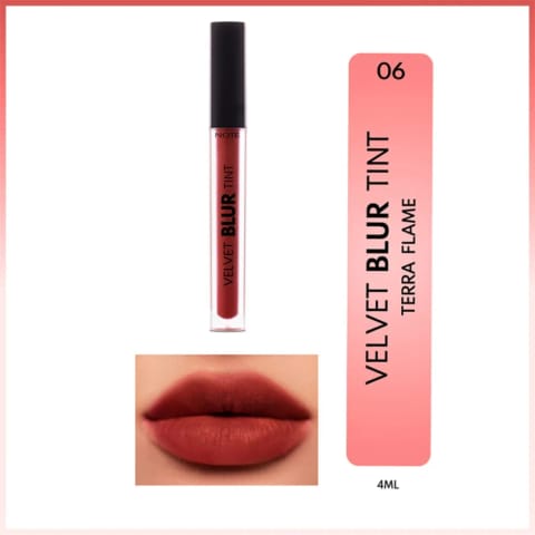 Note Velvet Blur Tint رژ لب مات مرطوبکننده با پایانی مخملی - 06 Terra Flame