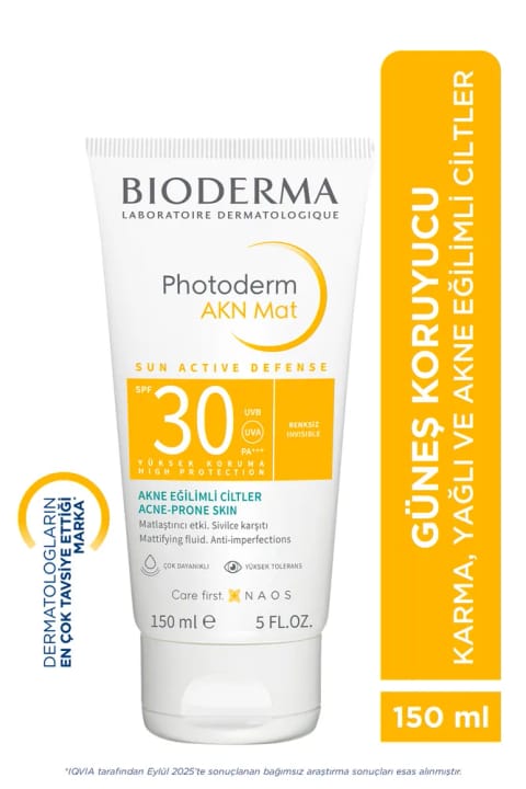 ضدآفتاب بایودرما فوتودرم AKN Mat SPF30 مخصوص پوست چرب و مستعد آکنه ضدجوش