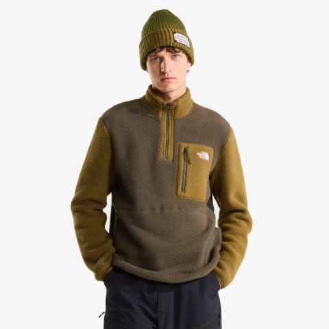پولار اورسایز نیمه‌زیپ The North Face Yumiori مردانه قهوه‌ای