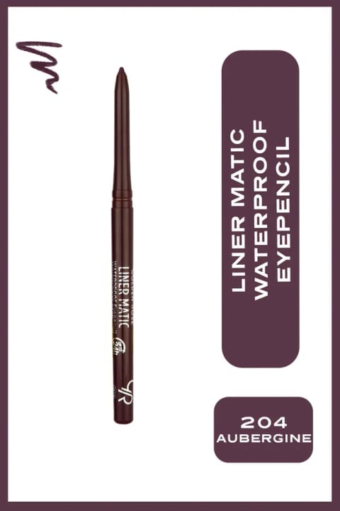 Golden Rose Liner Matic Waterproof Eyepencil - مداد چشم ضد آب شماره 2... — 204 Aubergine Mor