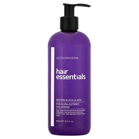Authoriderm Biotin & Kolajen حجم دهنده ماسک مو 400 میلی‌لیتر