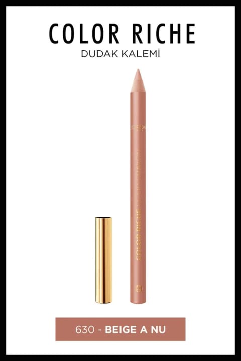 مداد لب لورآل پاریس Color Riche - سایه 630 Beige A Nu