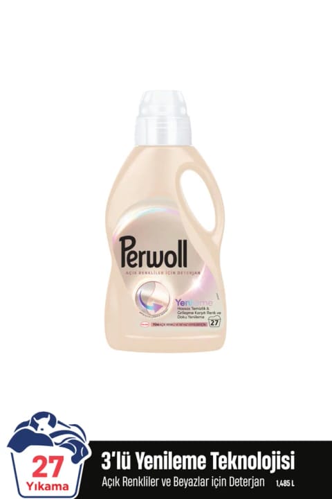 Perwoll مایع لباسشویی حساس برای لباسهای رنگ روشن ۱۴۸۵ میلیلیتر (۲۷ شستوشو)