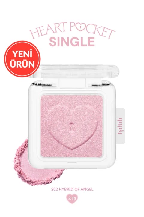PERIPERA سایه چشم تکی درخشان Heart Pocket Single (S02 Hybrid of Angel)