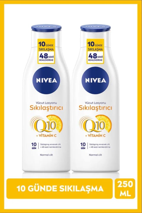 NIVEA لوسیون بدن سفتکننده و آبرسان ۴۸ ساعته با Vitamin C و Q10