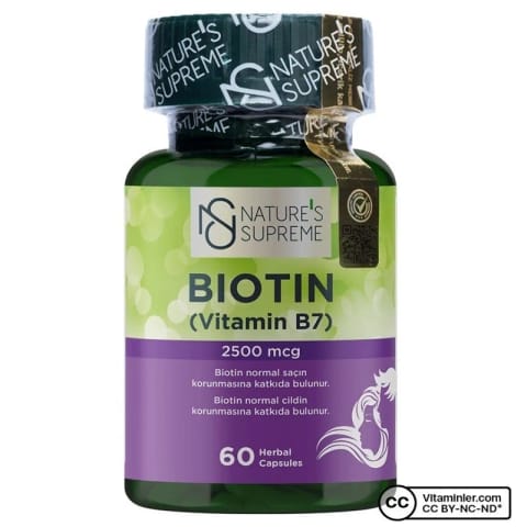 Nature's Supreme Biotin 2500 Mcg 60 Kapsül