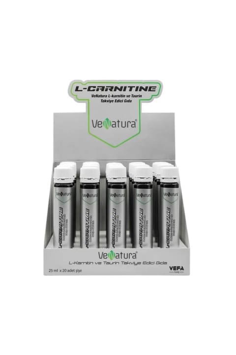 VeNatura L-Carnitine و تائورین با طعم توت فرنگی ۲۰ تیوپ ۲۵ میلیلیتری