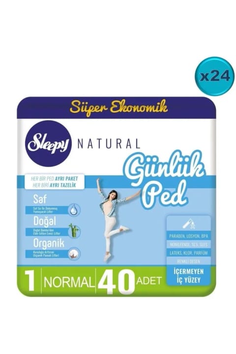 Sleepy Natural پد روزانه معمولی ۹۶۰ عددی سوپر اقتصادی