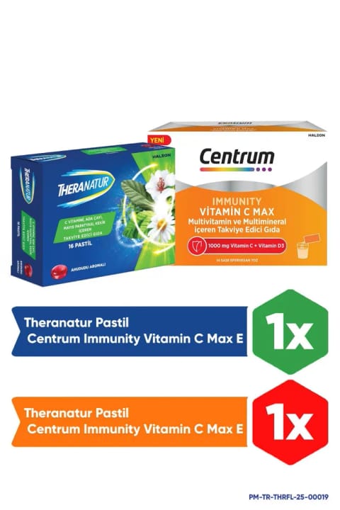 Centrum Theranatur پاستیل + Centrum Immunity Vitamin C Max E