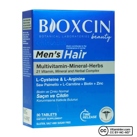 قرص مولتی‌ویتامین مو Bioxcin مردانه ۳۰ عددی
