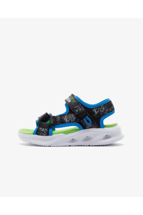 SKECHERS SOLA GLOW SANDAL - AQUATASTİC پسر بچه بزرگ مشکی صندل چراغدار