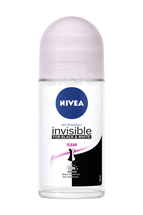 NIVEA Invisible برای سیاه و سفید رول‌آن کلیر ۲۵ میلی‌لیتر