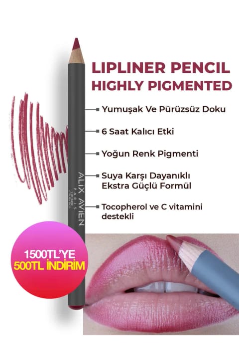 Alix Avien خط لب ماندگار و مرطوب‌کننده بدون پخش شدن — 17 Ruby Red