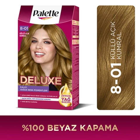 Palette Deluxe رنگ موی پر رنگ 8-01 بلوند روشن دودی