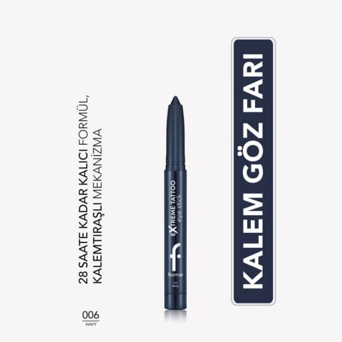 Flormar Extreme Tattoo ژل خط چشم براق و چرخان 006 نیوی