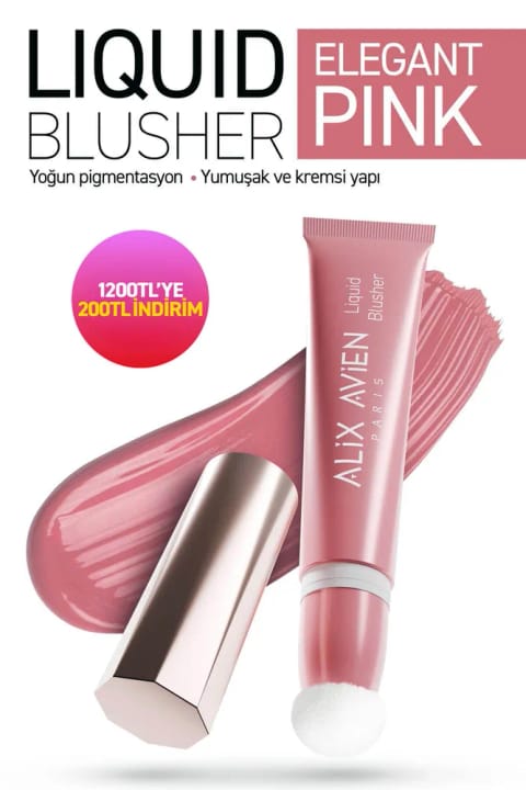 رژگونه مایع کرمی مات با ویتامین E برند Alix Avien — 02 Elegant Pink