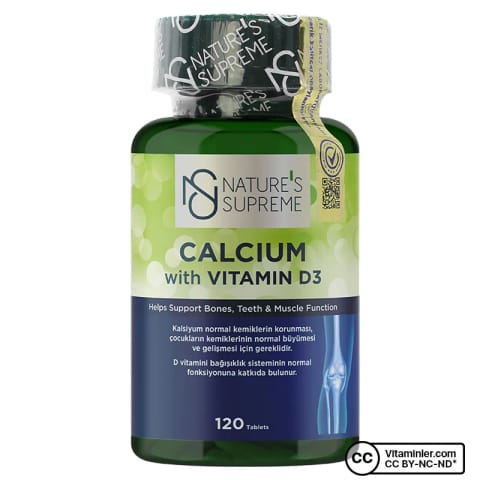 Nature's Supreme کلسیم با ویتامین D3 120 قرص