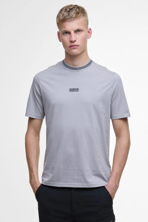 تیشرت Barbour B.Intl Logo Tipped GY51 Pale Slate