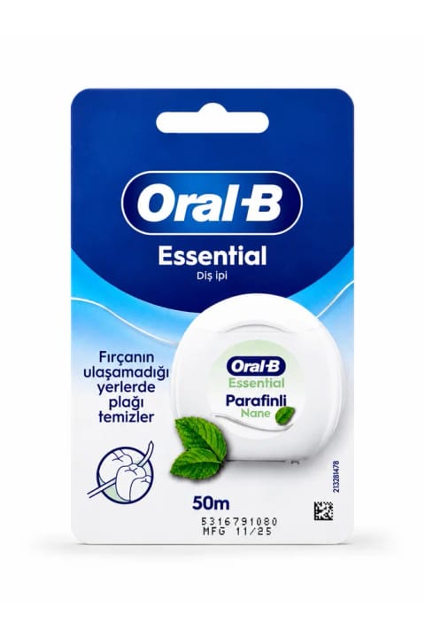 Oral-B نخ دندان Essential Floss 50 متری با پارافین و طعم نعناع