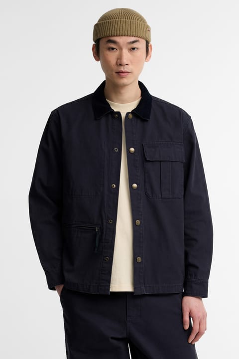 پیراهن اورسایز بافت Barbour Ursula NY74 سرمهای تیره
