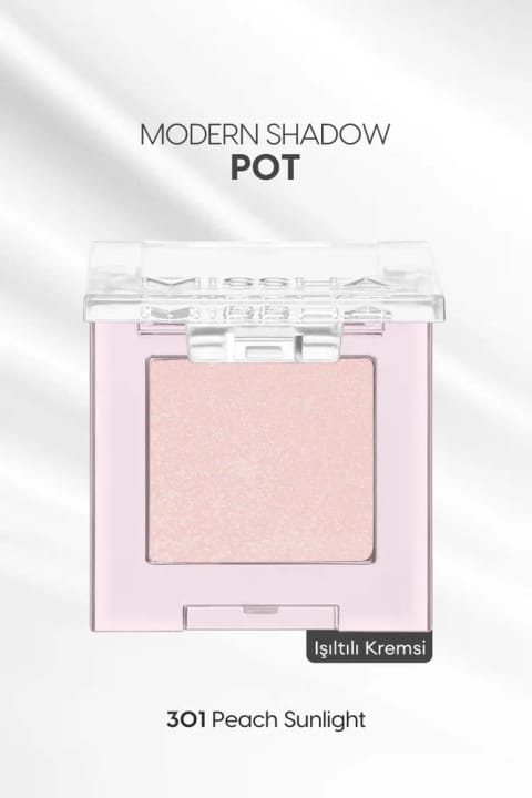 سایه چشم تکتکه بافت کرمی درخشان Missha Modern Shadow Pot (301 Peach Sunlight)