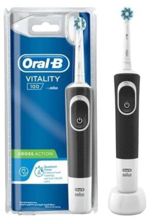 مسواک شارژی Oral-B D100 Vitality مشکی کراساکشن
