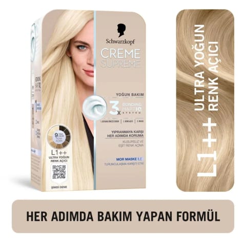 Schwarzkopf Creme Supreme Full Kit L1 Ultra Intense Color Bleach