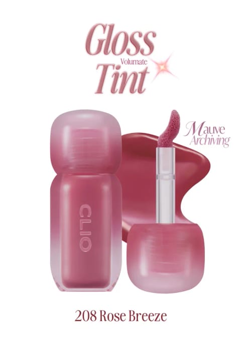 CLIO Volumate Gloss 208 Rose Breeze - رژ لب براق حجیم‌کننده
