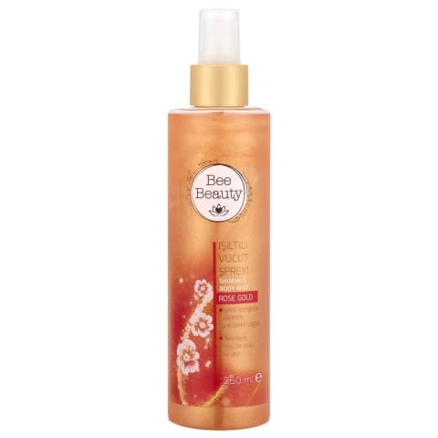Bee Beauty اسپری بدنه درخشان رز گلد ۲۵۰ میلیلیتر