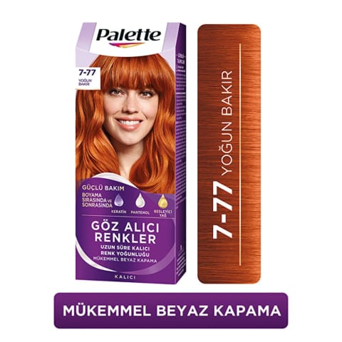 Palette Göz Alıcı Renkler رنگ مو 7-77 مسی پررنگ