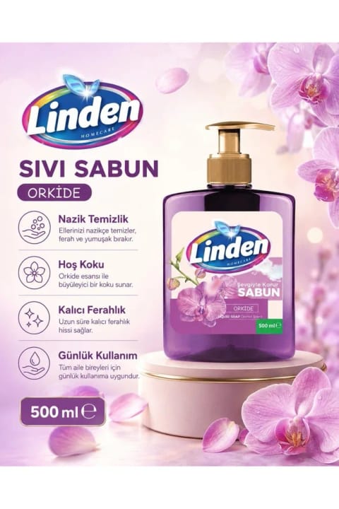 Linden مایع دستشویی ارکیده 500 میلیلیتر