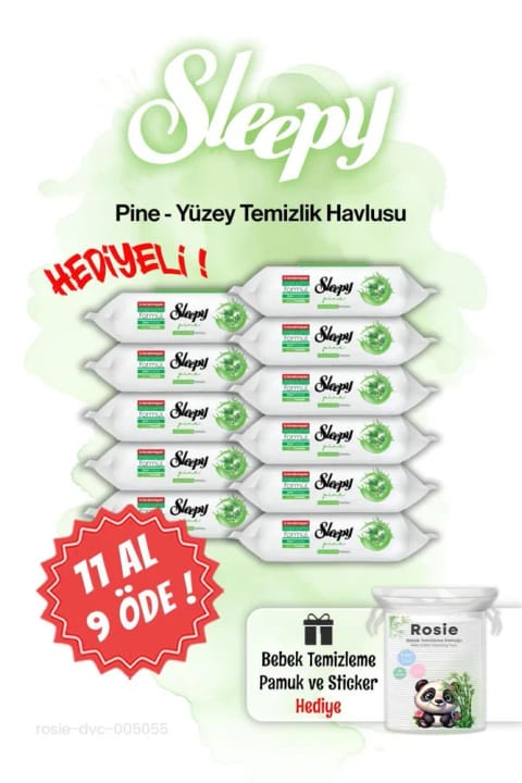 Sleepy Pine Çam Ferahlığı Islak Havlusu ve ROSIE
