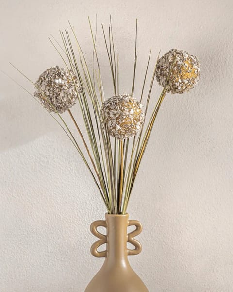گل مصنوعی تک شاخه Grass Bush ۶۳ سانتی‌متر نارنجی