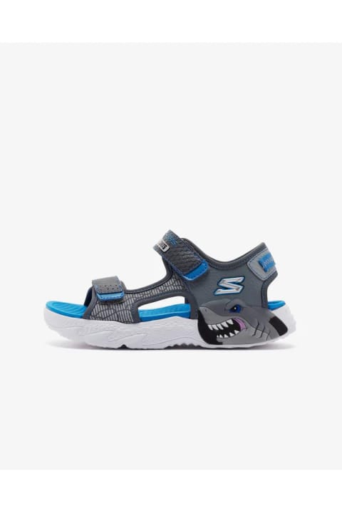 SKECHERS S-LİGHTS: CREATURE-SPLASH سندل چراغدار پسرانه بزرگ طوسی 4006...