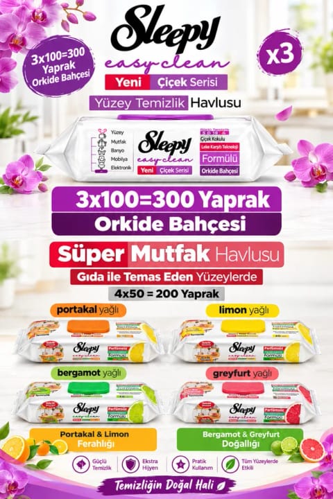 ست تمیزکاری فوق‌العاده Easy Clean Sleepy – حوله تمیزکننده سطوح باغ ارکیده...