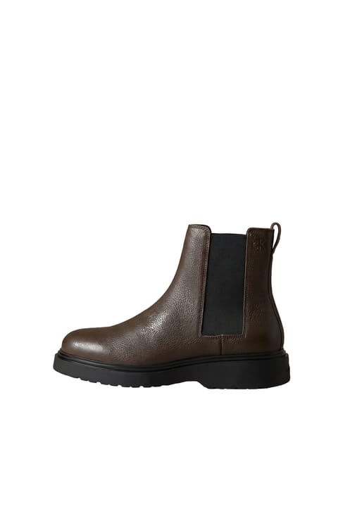 بوت چلسی Calvin Klein YM0YM01374 COMBAT ESS LTH BAM رنگ قهوه‌ای سنگی