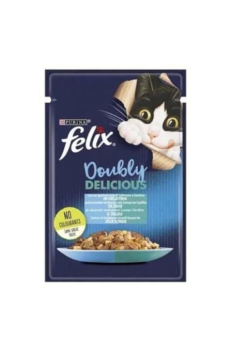 FELIX Pouch کنسرو گربه بالغ با سالمون 85 گرم