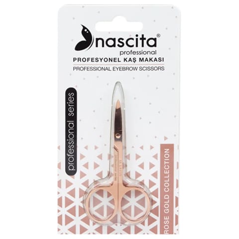 قیچی ابرو حرفه‌ای Nascita مدل Bronz 30