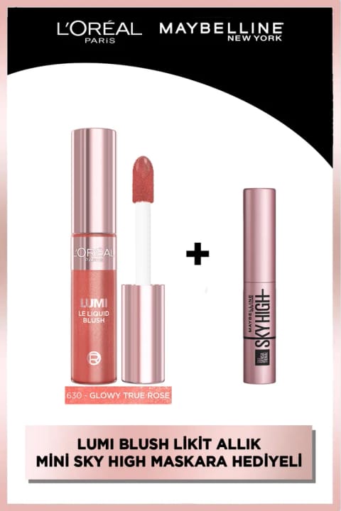 L'Oreal Paris Lumi براق رژگونه مایع 630 و Maybelline Sky High ...