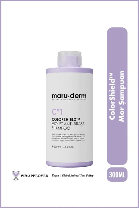Maru.Derm ColorShield™ شامپوی بنفش – ضد زردی و متعادلکننده تن رنگ موی بلوند