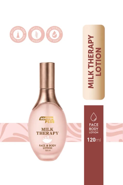 Softto Plus Milk Therapy لوسیون صورت و بدن ۱۲۰ میلی‌لیتر حاوی Shea Butter و پروتئین شیر