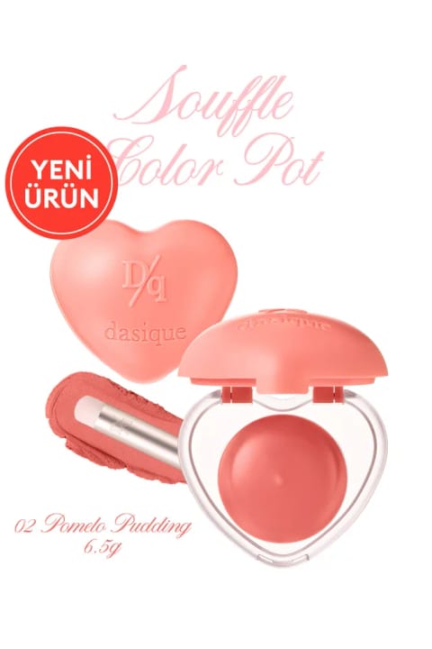 رژ و رژگونه سافله داسیک با رنگدانه قوی و بافت فومی و پایانی مخملی DASIQUE — 02 Pomelo Pudding