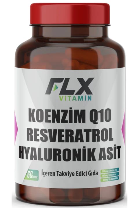 FLX کوآنزیم Q-10 200 میلیگرم هیالورونیک اسید رسوراترول 60 قرص
