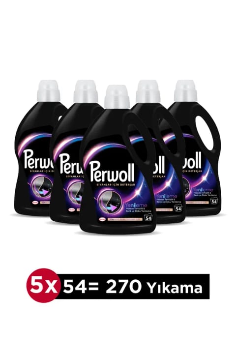 Perwoll مایع لباسشویی 5x2.97 لیتر (270 Wash) - مخصوص لباسهای مشکی