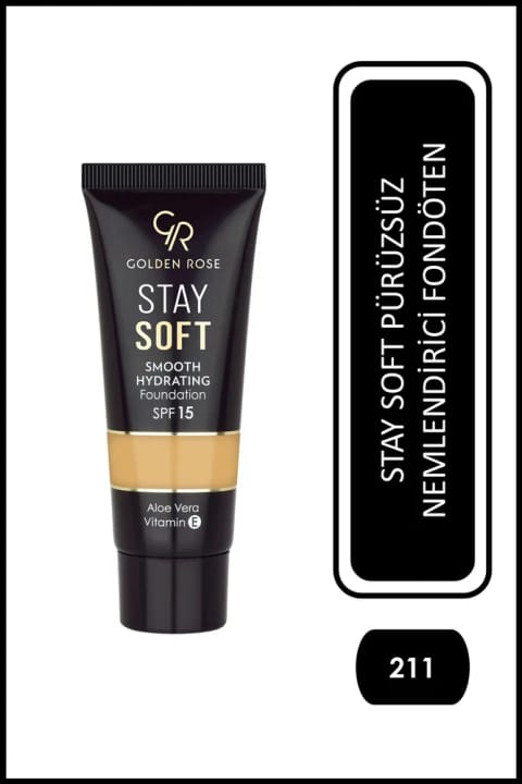 Golden Rose Stay Soft Smooth Hydrating Foundation شماره 211 - کرم پودر مرطوبکننده