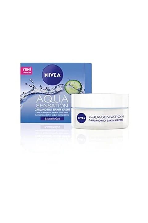 NIVEA Aqua Sensation طراوت‌بخش کرم مراقبت از پوست صورت (۵۰ میلی‌لیتر)، پوست معمولی و مختلط
