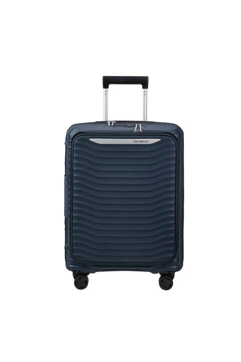 چمدان کابین Samsonite Upscape آبی نفری آکاردئونی سایز 55/20 (با ورودی USB)