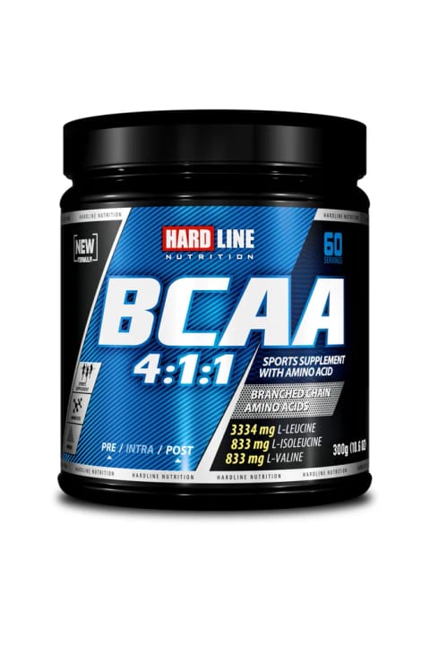 Hardline 4:1:1 BCAA 300 گرم 60 سروینگ بدون طعم